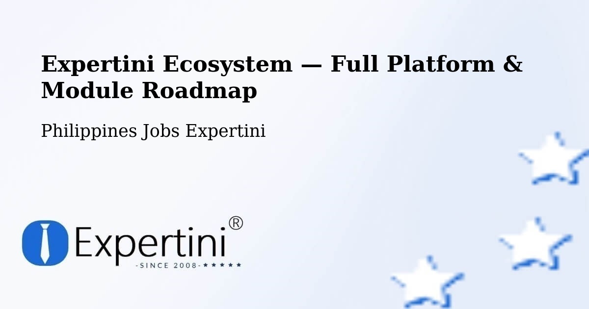 Expertini Ecosystem — Full Platform & Module Roadmap – Bohol
